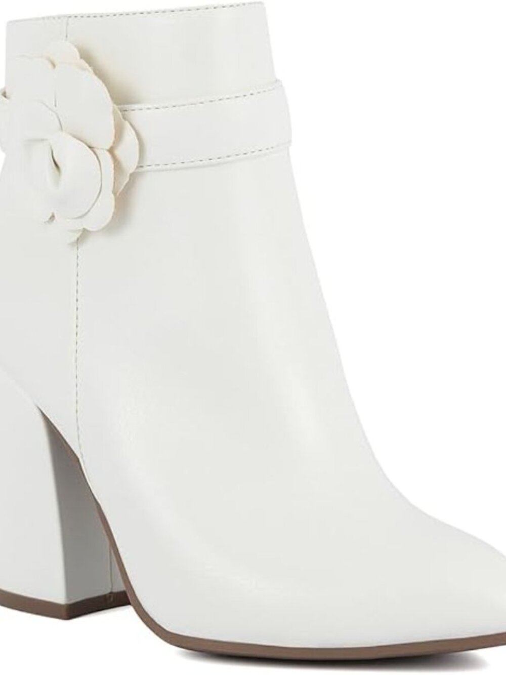 Sugar Evvie Bloom Ankle Booties White US Size 9